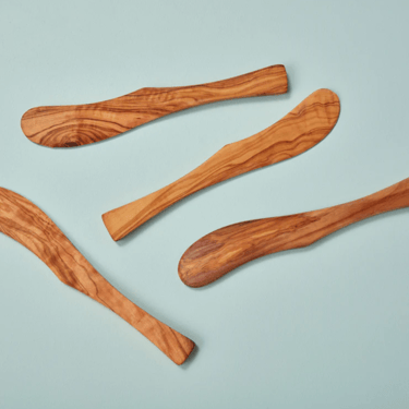 Olive Wood Spreaders, Set of 4