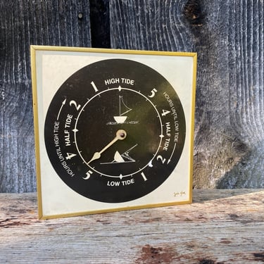 Tide Chart -- Vintage Tide Chart -- Tide Chart Vintage -- Vintage Tide Clock -- Tide Clock -- Clock for Tide -- Maine Tide Clock 