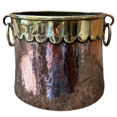French Copper and Brass Bucket