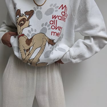 90s Winter Snow Scene All-Over Print Sweatshirt - One Size