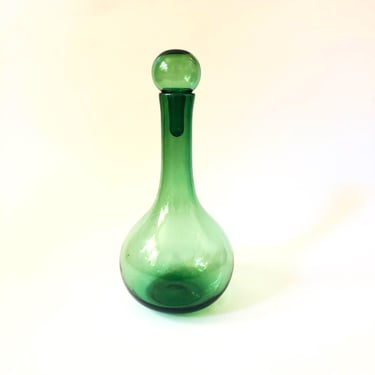 Green Glass Decanter 