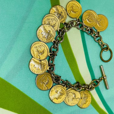 Gold Coins Charm Bracelet