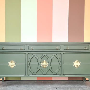 Olive Green Ming Style Dresser