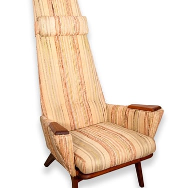 Adrian Pearsall for Craft Mid Century Modern High Back Slim Jim Accent Armchair 