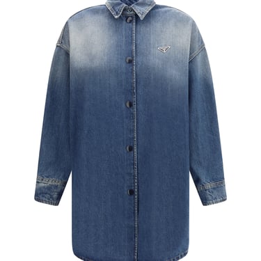 Prada Women Denim Shirt Jacket