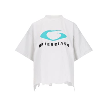 Balenciaga Women Loop Sport' Crop T-Shirt