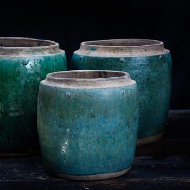 19th-20th Century Green Glazed Borneo Pots