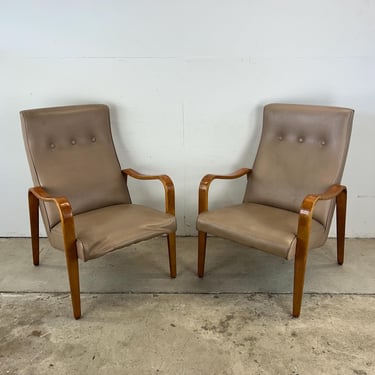 Pair Mid-Century Thonet Style Armchairs 