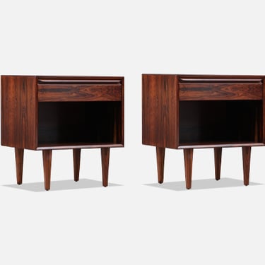 Mid-Century Rosewood Night Stands with Bookcase by Westnofa