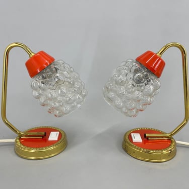 Pair of Table/Bedside Lamps in Helena Tynell Style, 1970's 