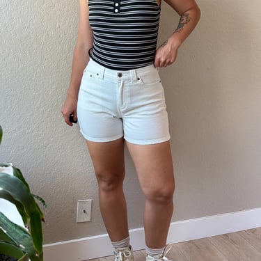 Balmain Black And White Striped Shorts With Jewel | Luosophy