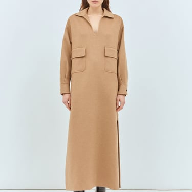 Max Mara Women Long Camel Hair Caftan Dress