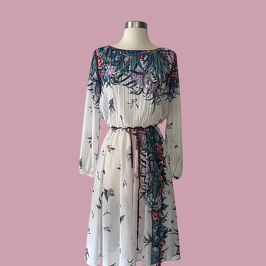 Vintage 1970s Floral Dress 