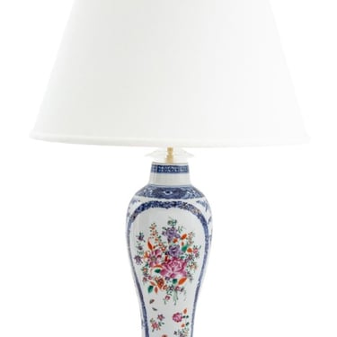 Chinese Export Meiping Vase Mounted as a Lamp
