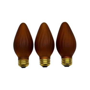 Set of 3 Painted Dimmable *Gold* LED Bulbs for 1920s Sconces and Vintage 1930s Antique Lighting 