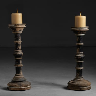 23 Inch Primitive Candlesticks