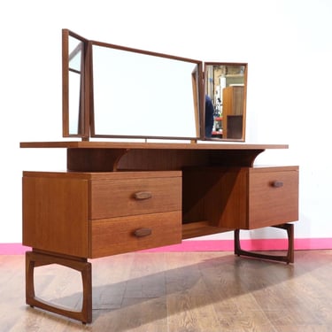 Mid Century Modern Teak Vanity Dressing Table Desk by G Plan- Mid Century Furniture - Vintage Furniture 