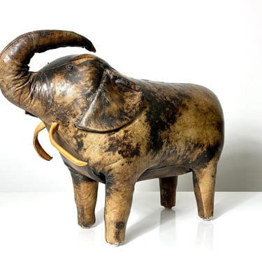 Vintage Leather Elephant By Dimitri Omersa for Abercrombie & Fitch 1960s 