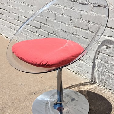 Modern Acrylic Lucite Swivel Chair by Kartell 
