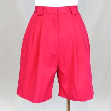 90s Pleated Dark Pink Shorts - 24