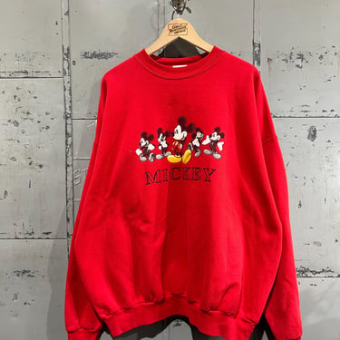 XXL 90s Mickey mouse Crewneck sweatshirt red Disney 1990s 