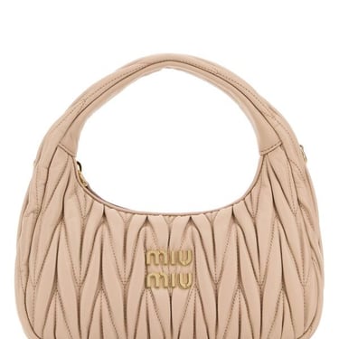 Miu Miu Woman Powder Pink Nappa Leather Handbag