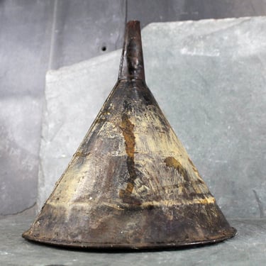 Vintage 8" Metal Funnel | Vintage Industrial Decor | Gorgeous Workshop Patina 