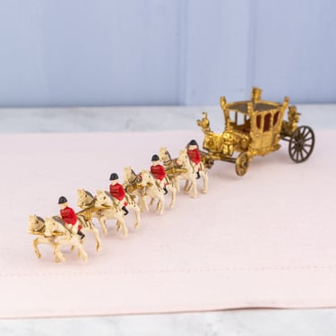 Vintage 1953 Coronation Die-Cast Miniature Coach with Horses