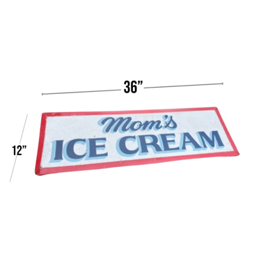 Mom’s Vintage Metal Ice Cream Sign