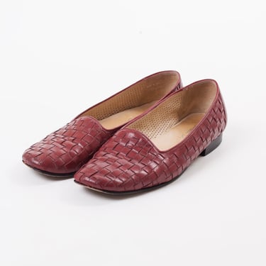 Vintage 80's Red Woven Loafers 
