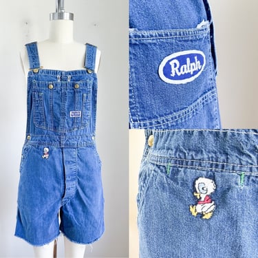 Shipping Delay // Vintage Big Smith Cut Off Overalls with patches / S 