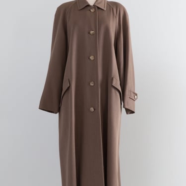 Ultra Chic 1990s Oversized Burberry Wool Trench Coat / ML