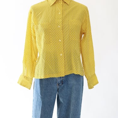 Vintage 60s yellow cropped top 