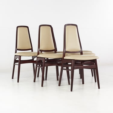 Dyrlund Style Mid Century Rosewood Dining Chairs - Set of 6 - mcm 