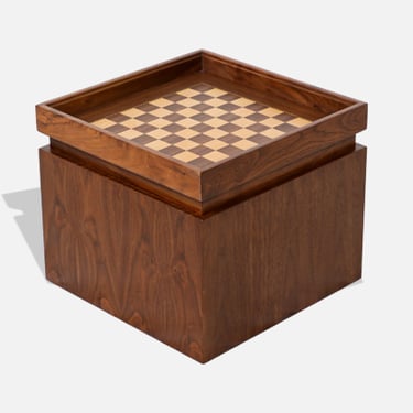 John Keal Chess Box Side Table for Brown Saltman