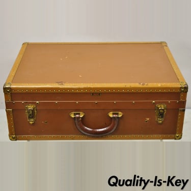 Vintage Hartmann Gibraltarized Brown Hard Case Suitcase