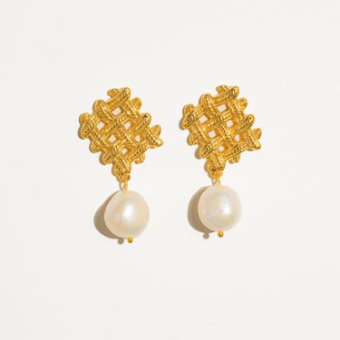 Siena 18K Gold Baroque Pearl Dangle Earrings