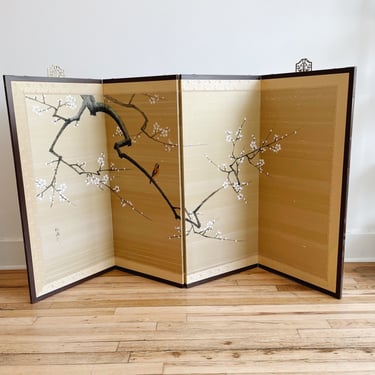 Hand Painted Japanese Screen