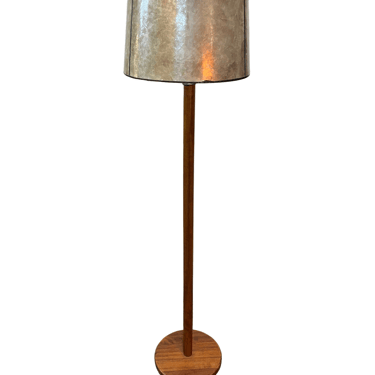 Wood Floor Lamp with Mica Shade
