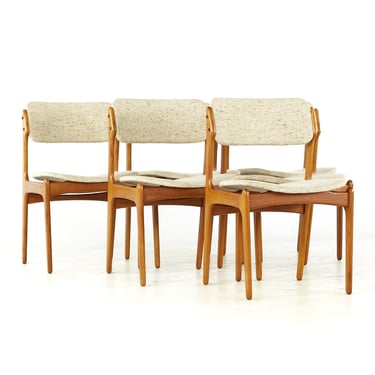 Erik Buch Mid Century Teak Dining Chairs - Set of 6 - mcm 