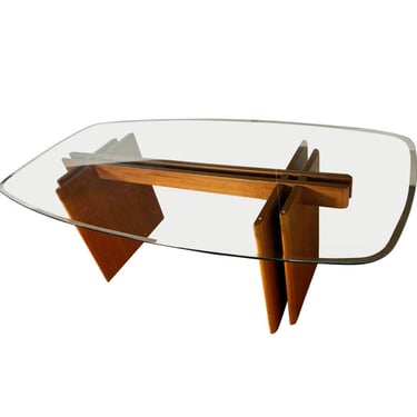 Danish Modern Teak And Glass Top Dining Table By Gustav Gaarde 