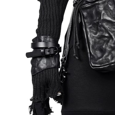 Klis Black Leather Cuff