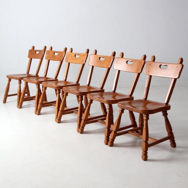mid-century H. Willett maple dining chairs set of 6 