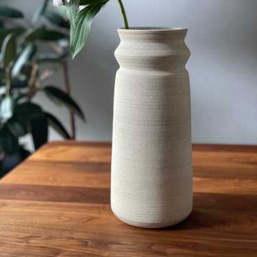 Raw Stoneware Stem Vase #1