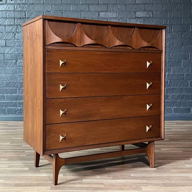 Mid-Century Modern “Brasilia” Highboy Dresser by Broyhill, c.1960’s 