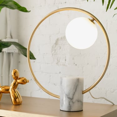 Gold Circle Table Lamp