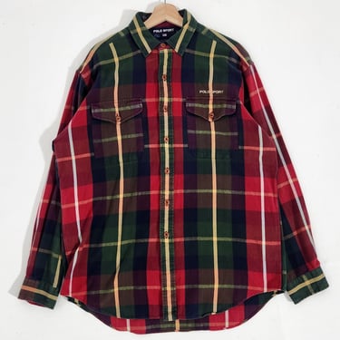 VIntage 1990's Ralph Lauren Polo Flannel Shirt Sz. L