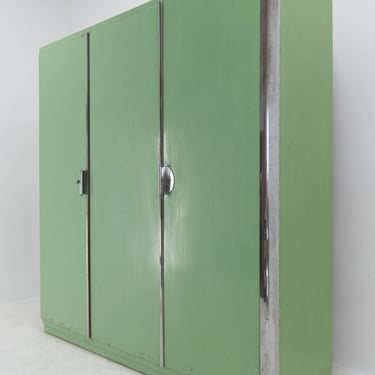 Rare Three Door Bauhaus Wardrobe by Vichr & Co., 1930s 