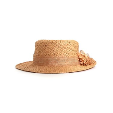 90s natural straw sun hat 