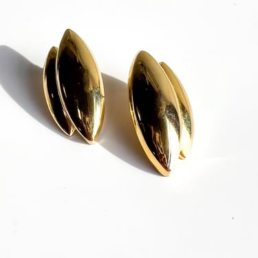 Vintage Gold Oblong Earrings